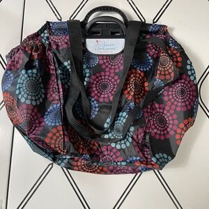 Reusable Grocery Shopping Bags Lot of 3 Floral Multicolor Foldable Large